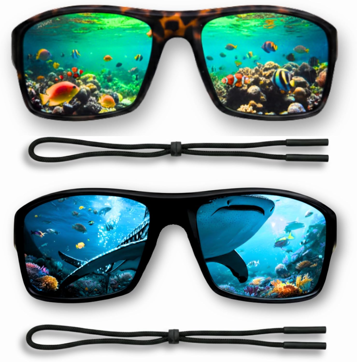 proSPORT Polarized Mirror Camo Sunglasses for Hunting Fishing Outdoor Activity Men Women with Strap