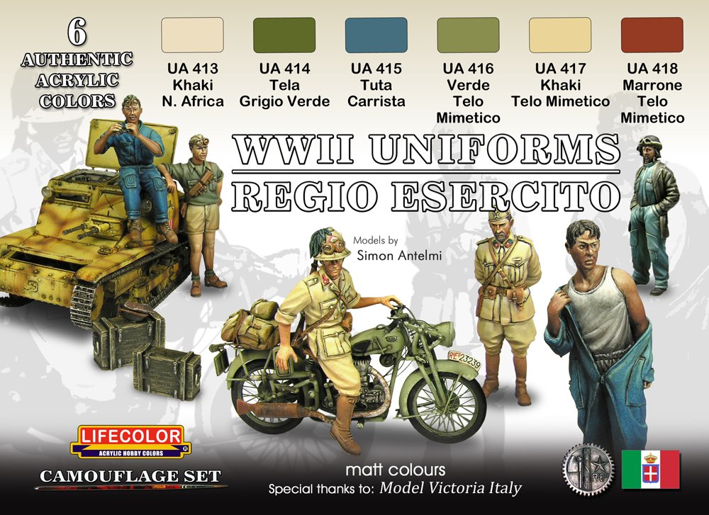 Lifecolor Camouflage Set Cs14 Italian Wwii Regio Esercito Uniforms
