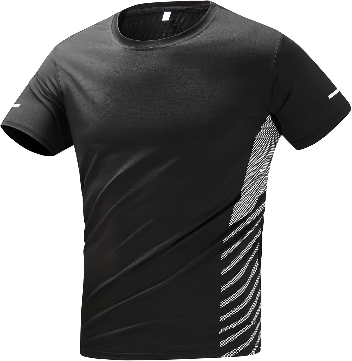 Running Shirts for Men, 3 Pack Dry Fit Athletic T-Shirts, Breathable Quick Wicking Workout Tops