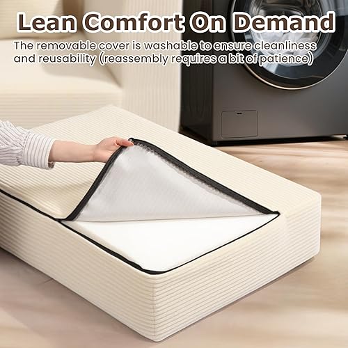 Miniatura 6 de Sofá cama convertible 3 en 1, sofá cama plegable plegable  Sillón tumbona y futón de suelo, sofá cama extraíble de pana con 4 almohadas para sala de