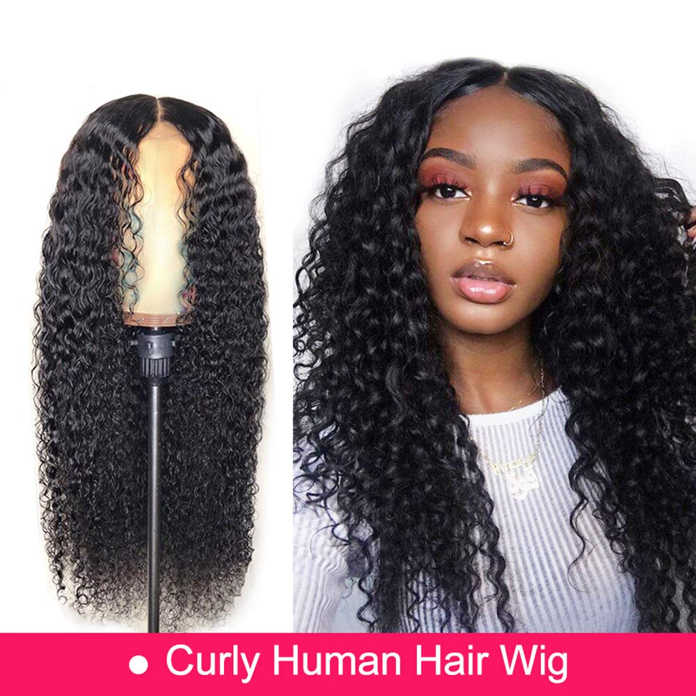 Ruiyu Hair Kinky Curly 360 Lace Frontal Wigs Human Hair for Black Women Curly Brazilian Unprocessed Virgin Hair Lace Front Wig with Baby Hair (16 inch, 360 Lace Wig)