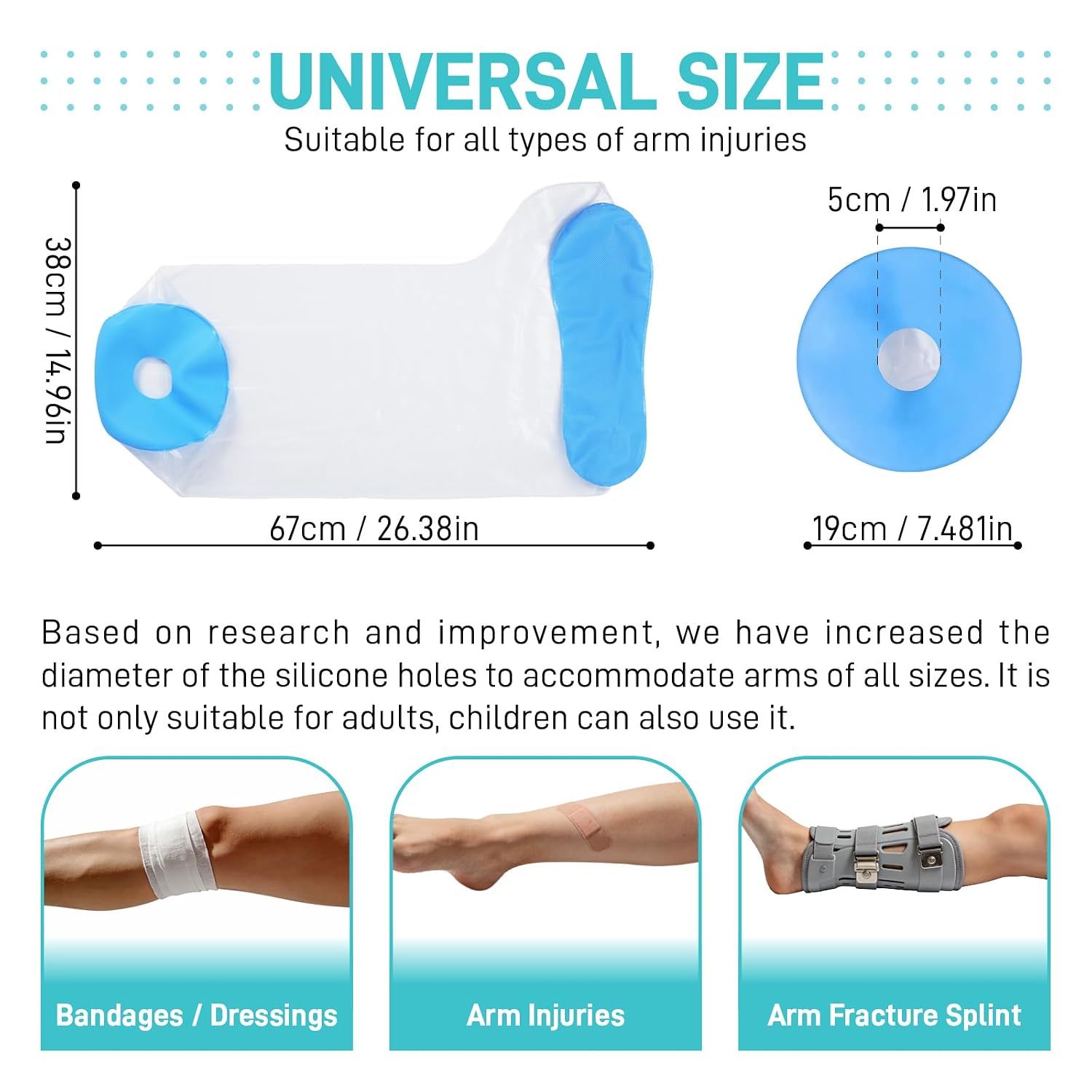 Cast Covers for Shower Leg,Shower Boots for Foot After Surgery, Waterproof Cast Protector Sleeve for Adult Bath - TPU Thick Silicone -For Thighs, Calves, Knees, Ankles, Soles of the Feet (calf)