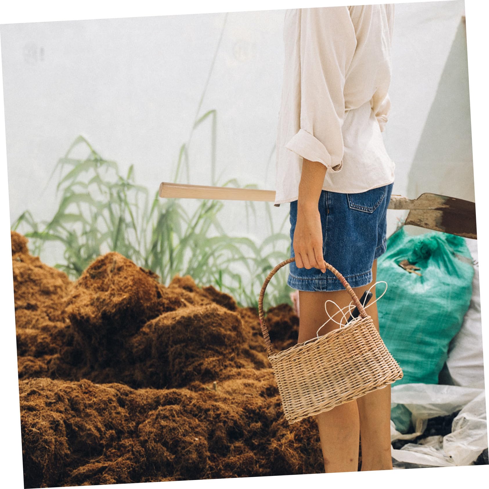 Yardenfun Ersatz Holzgriff für Hacke 58cm Robuster Holzstiel für Holzbearbeitung Rutschfester Griff für Schreiner und Gartenarbeiten