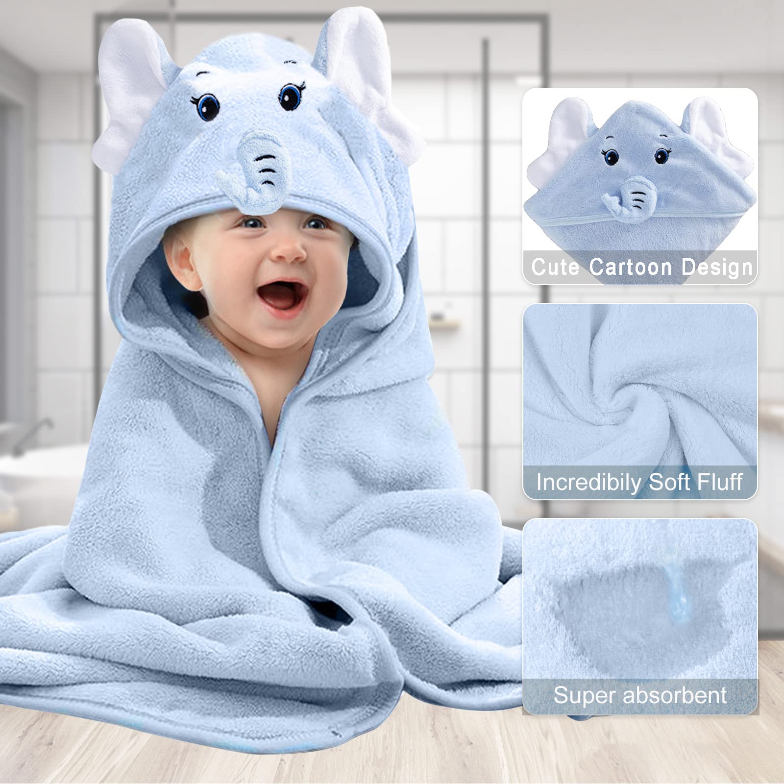 Newborn Baby Bath Towels Baby Bath Towel Girl Boy Baby Towel Newborn With  Hood Cartoon Coral, image size:1600x1600