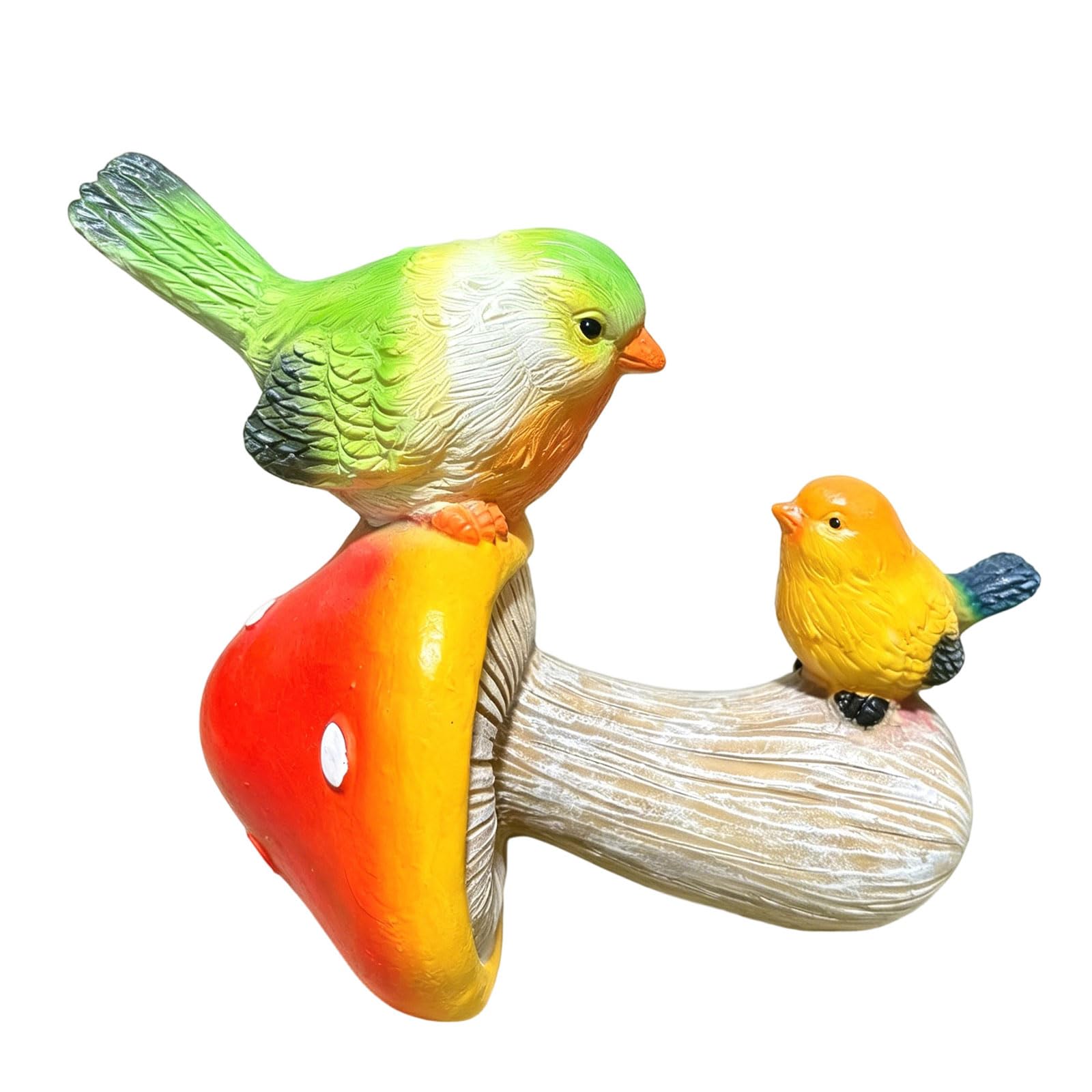 Limtula Mushroom Bird Statue Figurine Ornament Desktop Animal Figurines Car Decoration Farm Craft Decoration Collectible Farm Craft Mushroom Bird Statue