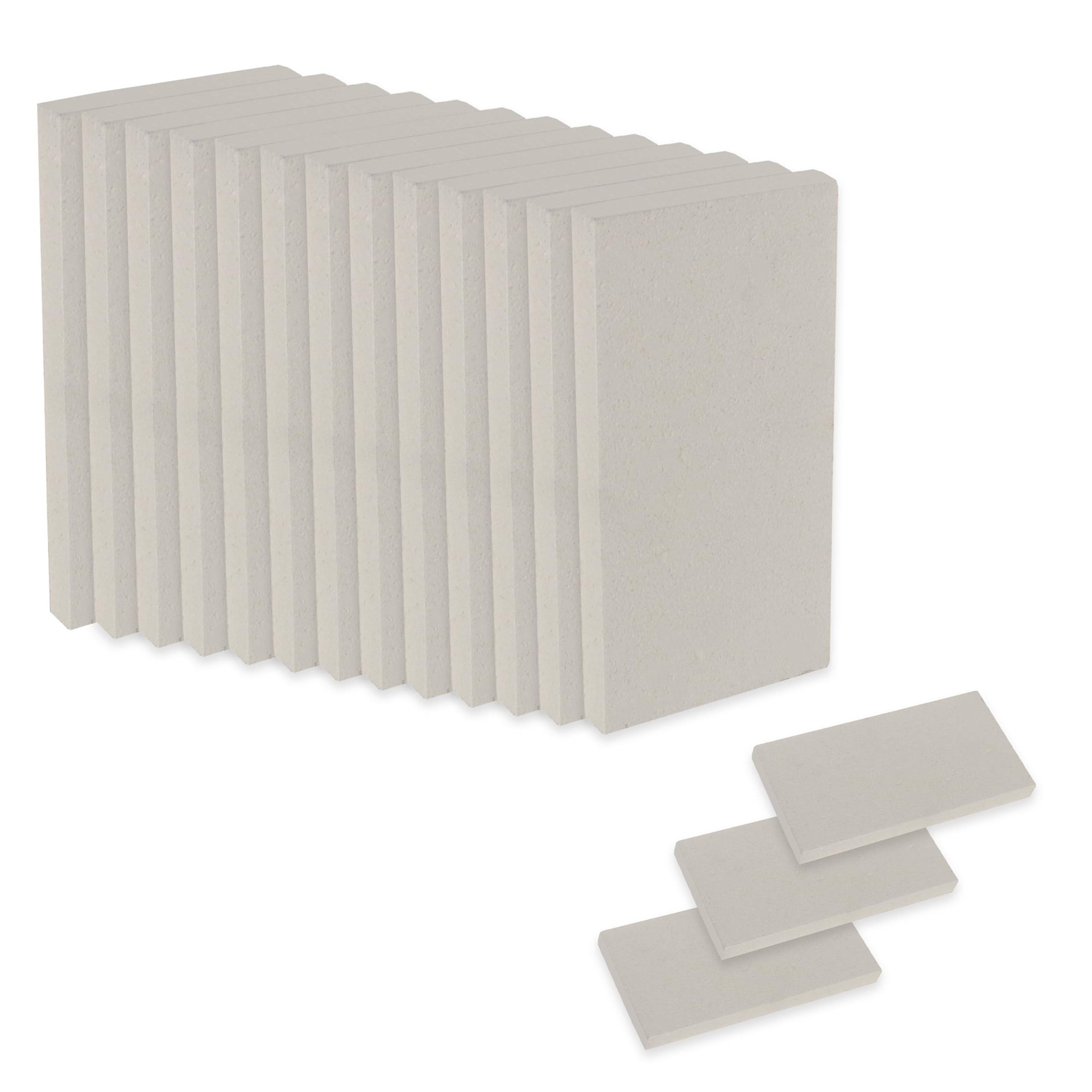 Pack of 16 Insulating Fire Bricks - 0.75" x 4.5" x 9" - Soft Fire Brick - 2500F Rated - Fire Bricks for Fireplace, Oven, Stove, Forge, Kiln, Furnace, Clay Pottery Firing, Jewelry Soldering