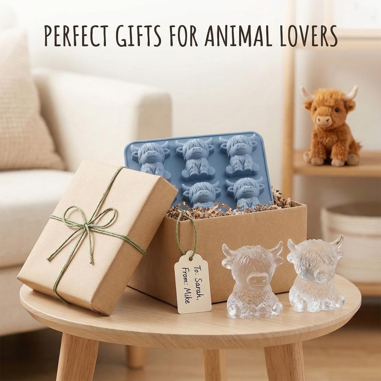 Highland Cow Ice Cube Mold – Silicone Tray for Chocolate or Mini Treats