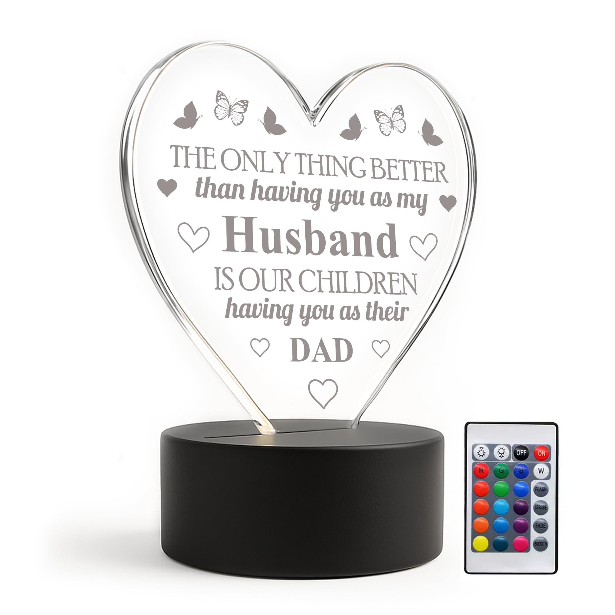 RED OCEAN Gift for Husband Valentines Anniversary Birthday Gift for Him Thank You Gifts for Husband LED Sign Gift for Men Husband Gift Ideas