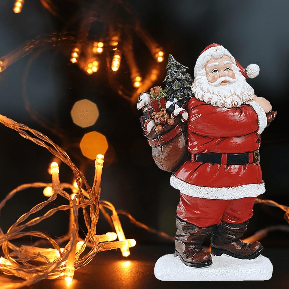Figurine De Père Noël Debout, 1 Pièce, Statues De Père Noël en Résine, Ornement De Père Noël, Sculpture De Nick, Décorations De Centres De Table De Noël