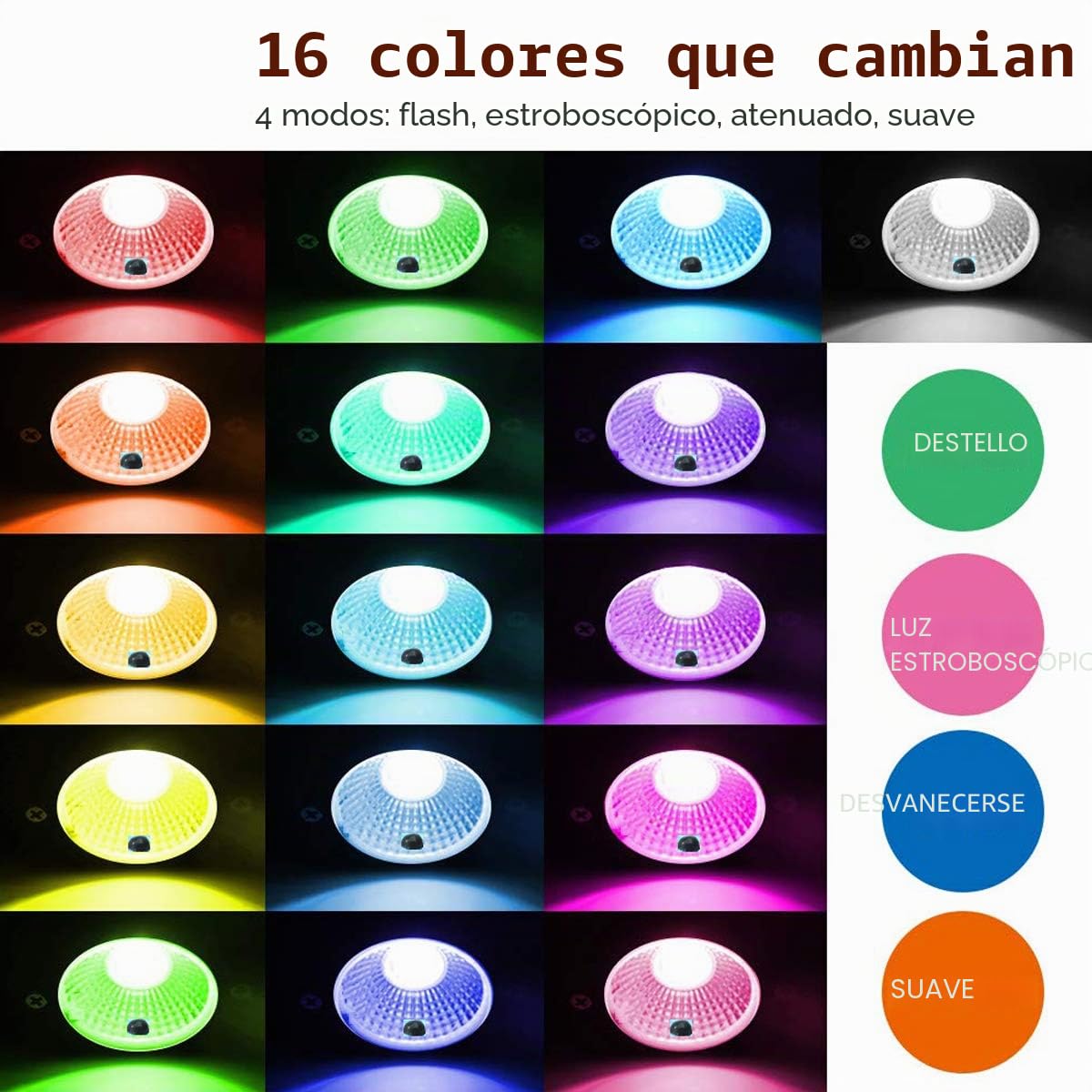Nother AHOTSUK 4PCS 3W LED Foco Empotrable de Suelo al Aire Libre, Luz de Camino 300 Lumen, RGB 90°, para Iluminacion de Camino Jardín, IP67Impermeable(12V)