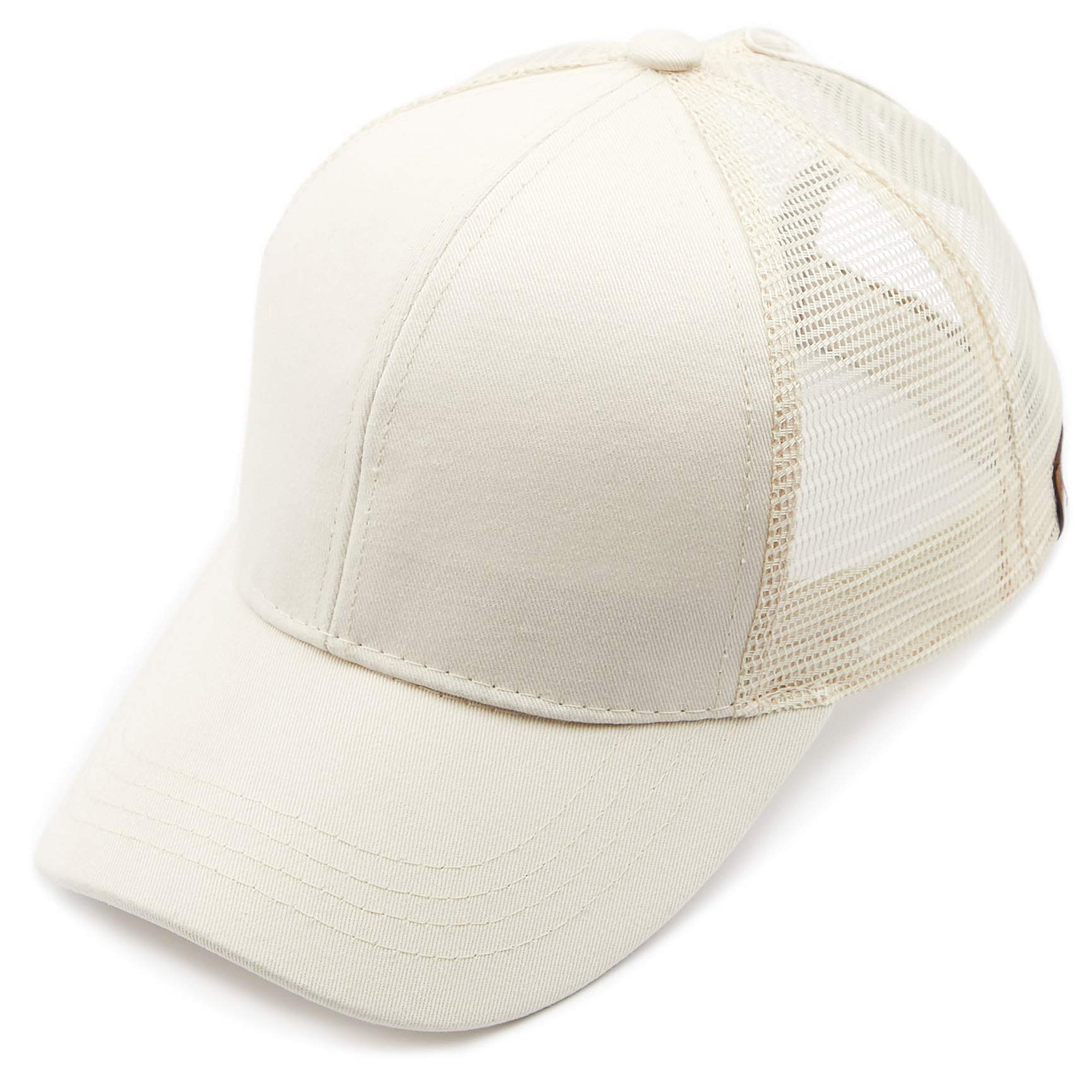 C.C Hatsandscarf Ponytail Baseball Cap - Glitter White, Messy Bun Trucker Hat (BT-6) - View #14