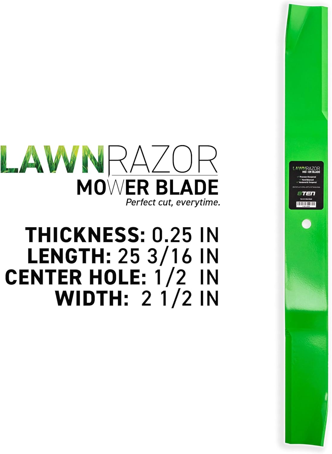 8TEN LawnRAZOR Mower Blade Set for Toro Groundsmaster 72 inch Deck 85-6040 85-6040-03 (High Lift)