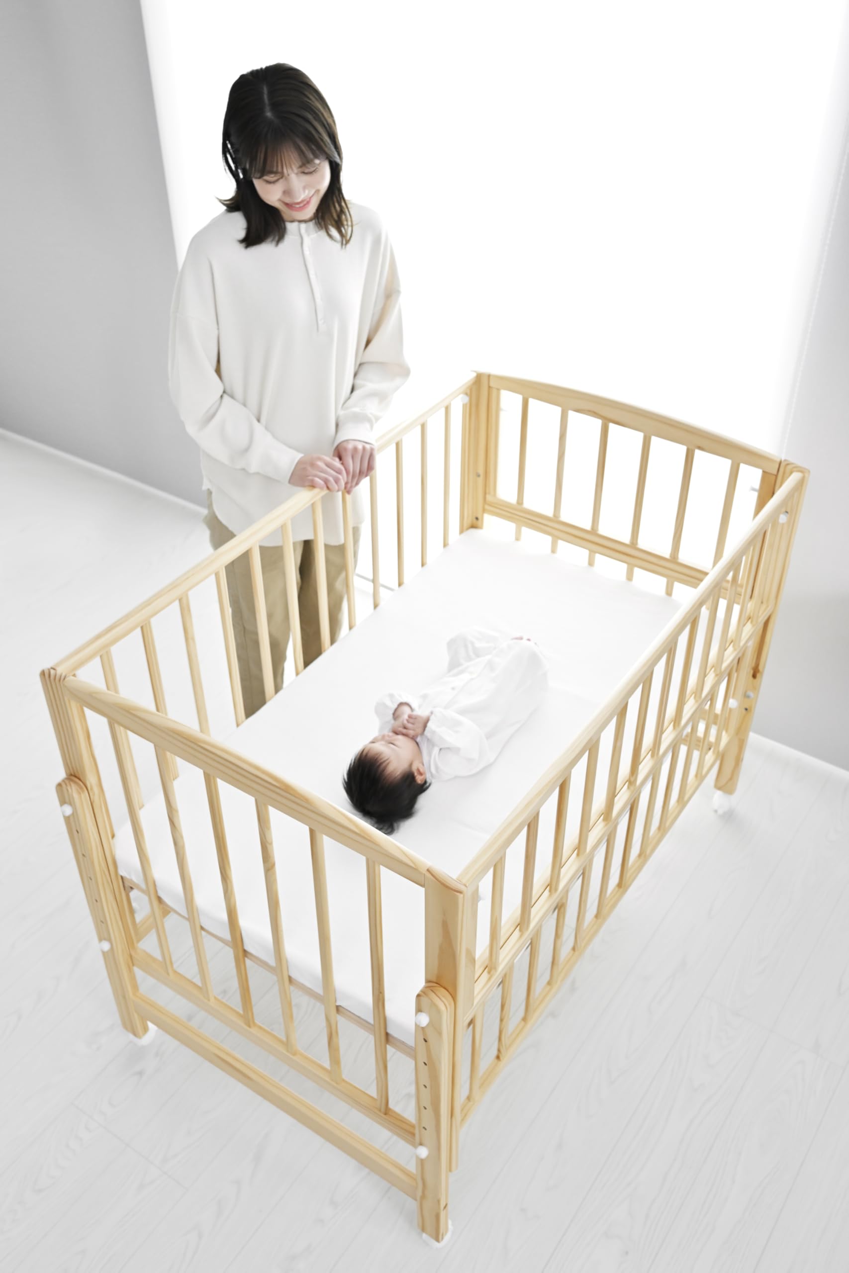 Amazon.co.jp: ベビーベッド SG・PSC認証 ノモック Wオープン ハイ