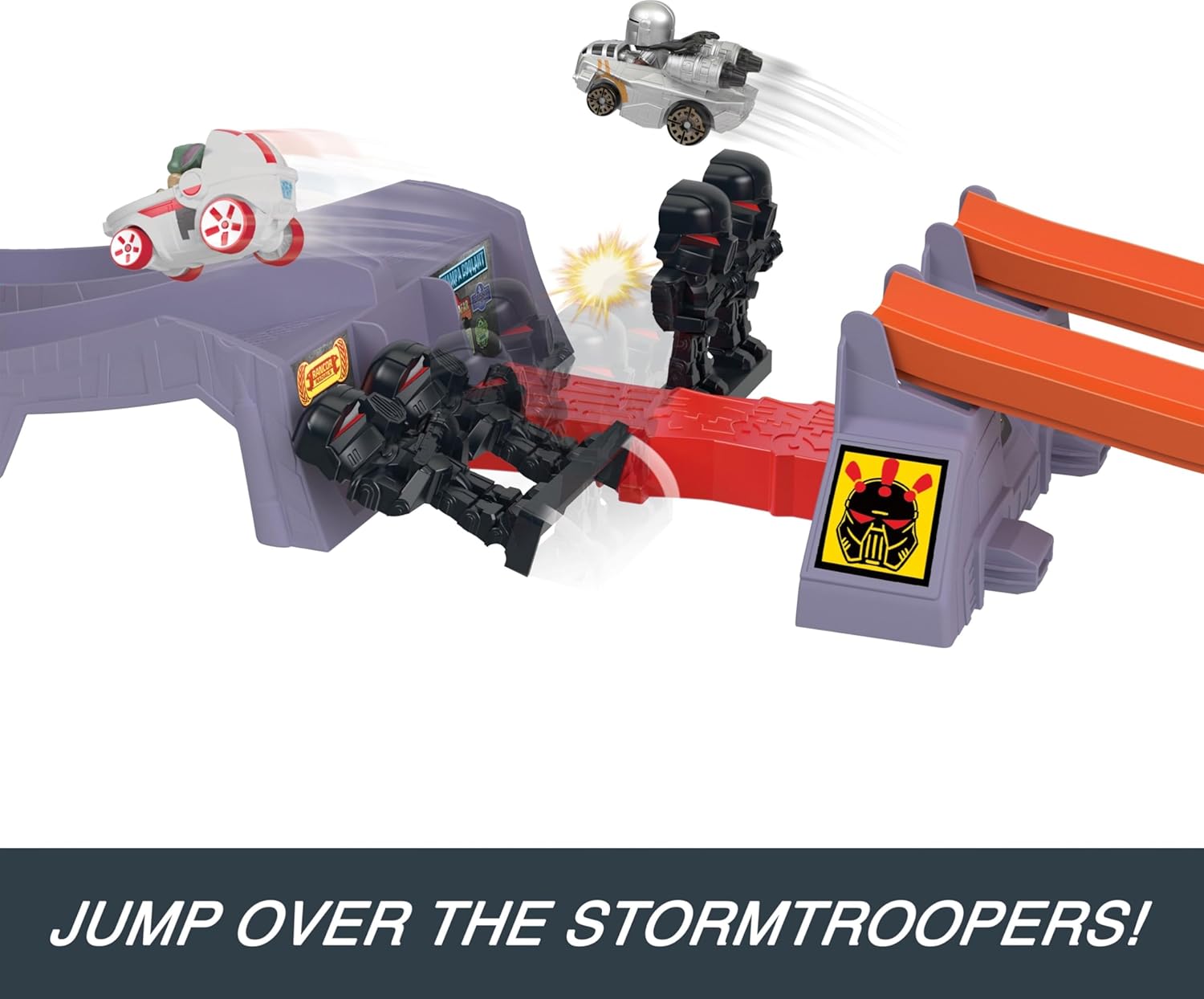 Hot Wheels Star Wars RacerVerse Toy Car Track Set & 2 Die-Cast Racers, Grogu's Great Race, U44Inspired by Star Wars, with Grogu and The Mandalorian