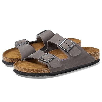 Birkenstock Arizona Soft Footbed Oiled Leather (Unisex) Sandals Iron Oiled Leather
