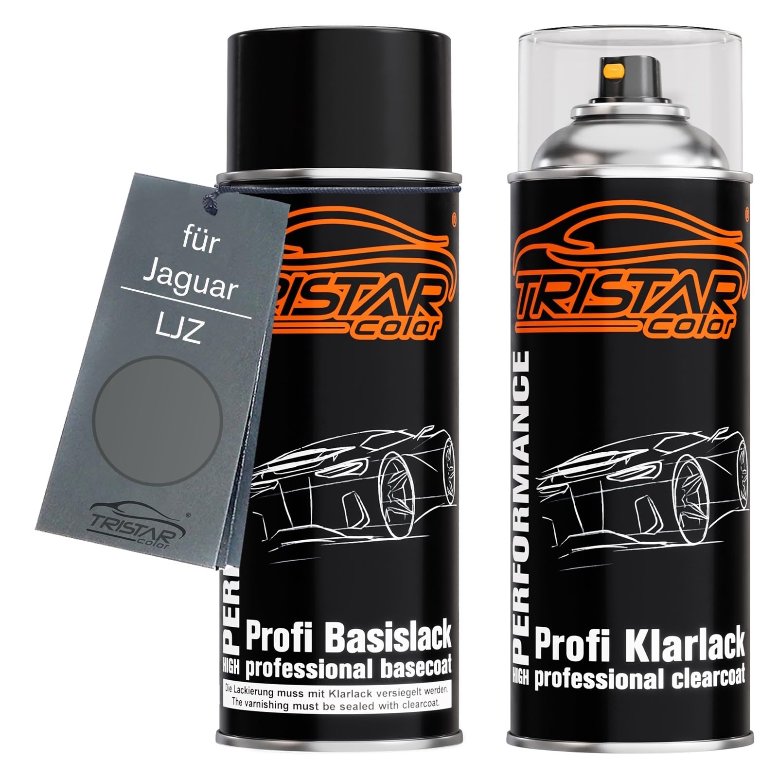 Tristarcolor Lunar Grey Perl Car Paint Spray Can Set For Jaguar Ljz Base Coat Clear Coat Spray Can 400Ml