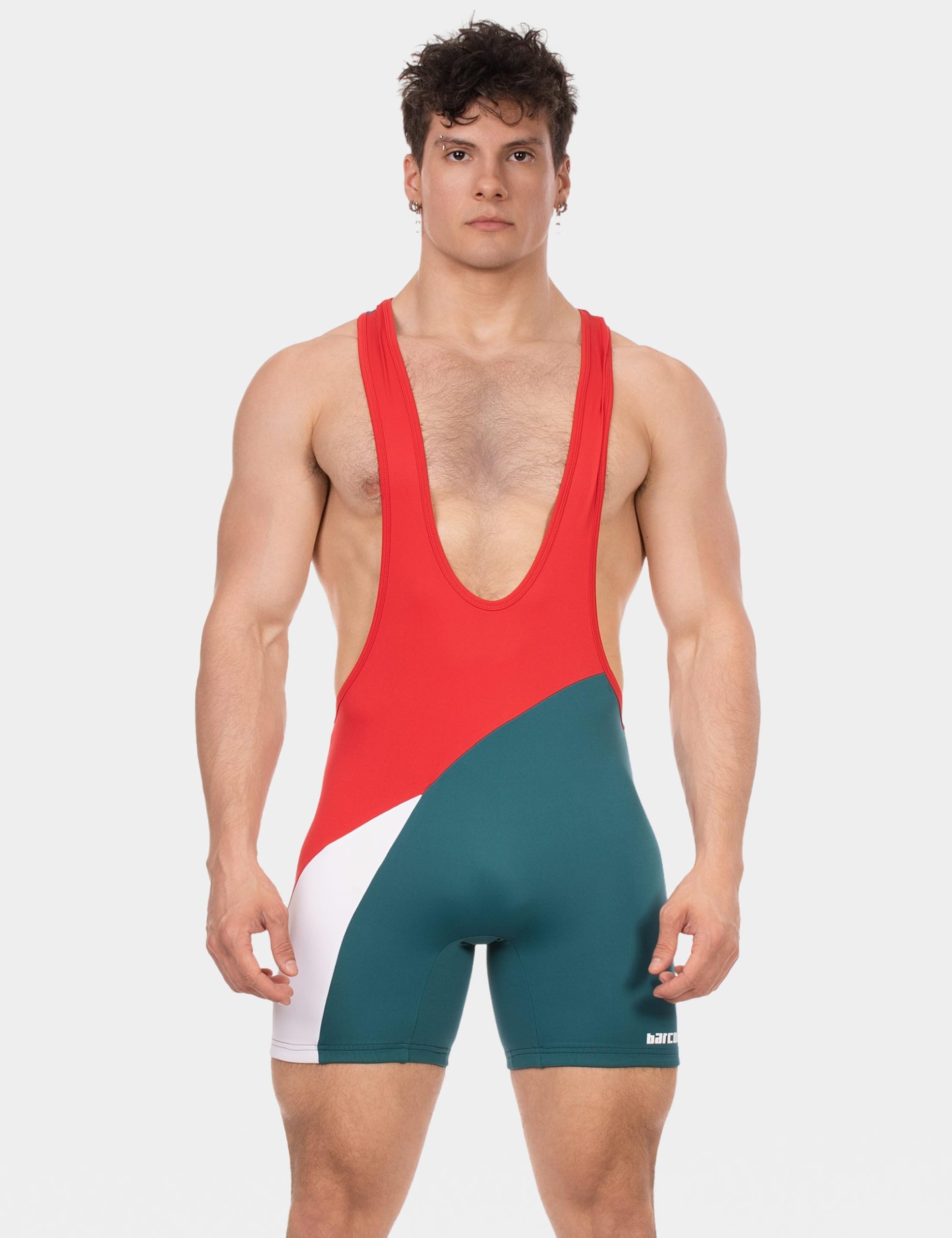Barcode Berlin - Männer Partywear - Singlet Luckenwalde Red/White/Petrol - 1X Größe S
