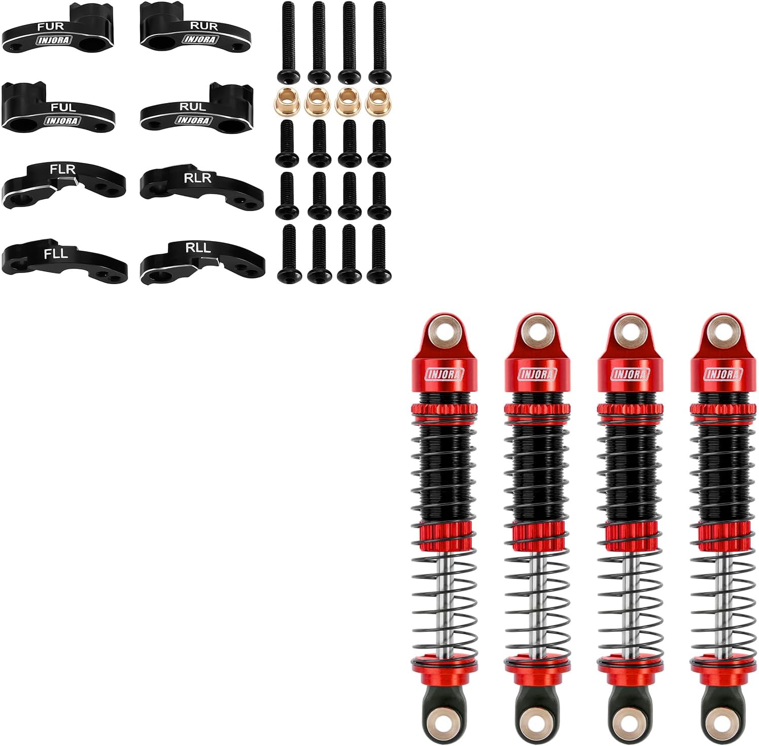 INJORA RC Shock Flex Blades and 59MM Shocks for TRX4M 1/18 RC Crawler Upgrade