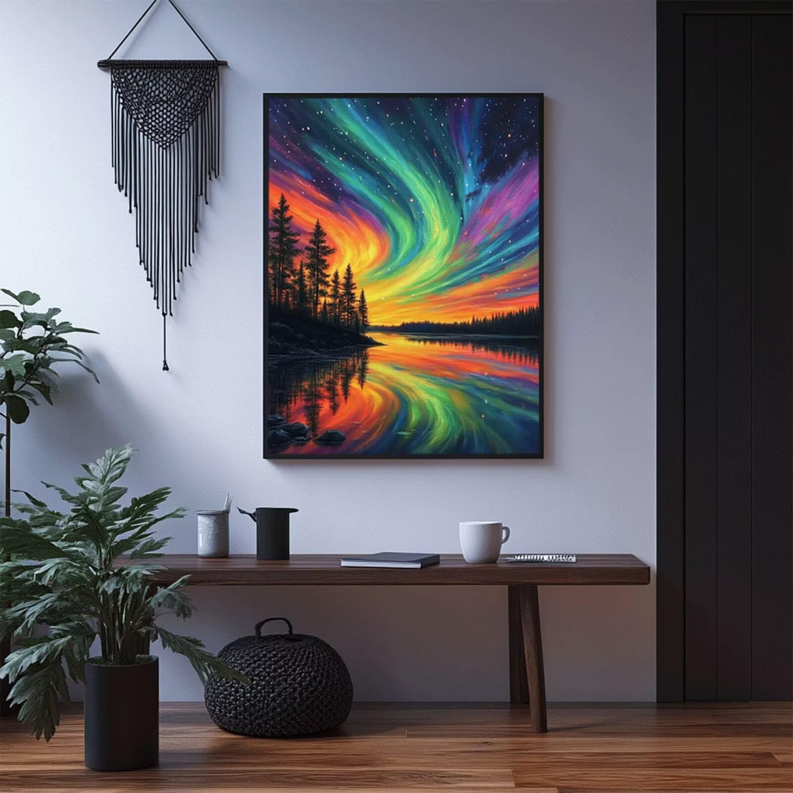 5D Diamond Painting Aurora, malowanie diamentami, malowanie według liczb