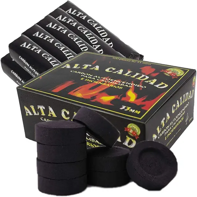 SFY Charbon de Bois Auto-Allumé pour Narguilé, Chicha et Encensoir - Charbon Encens