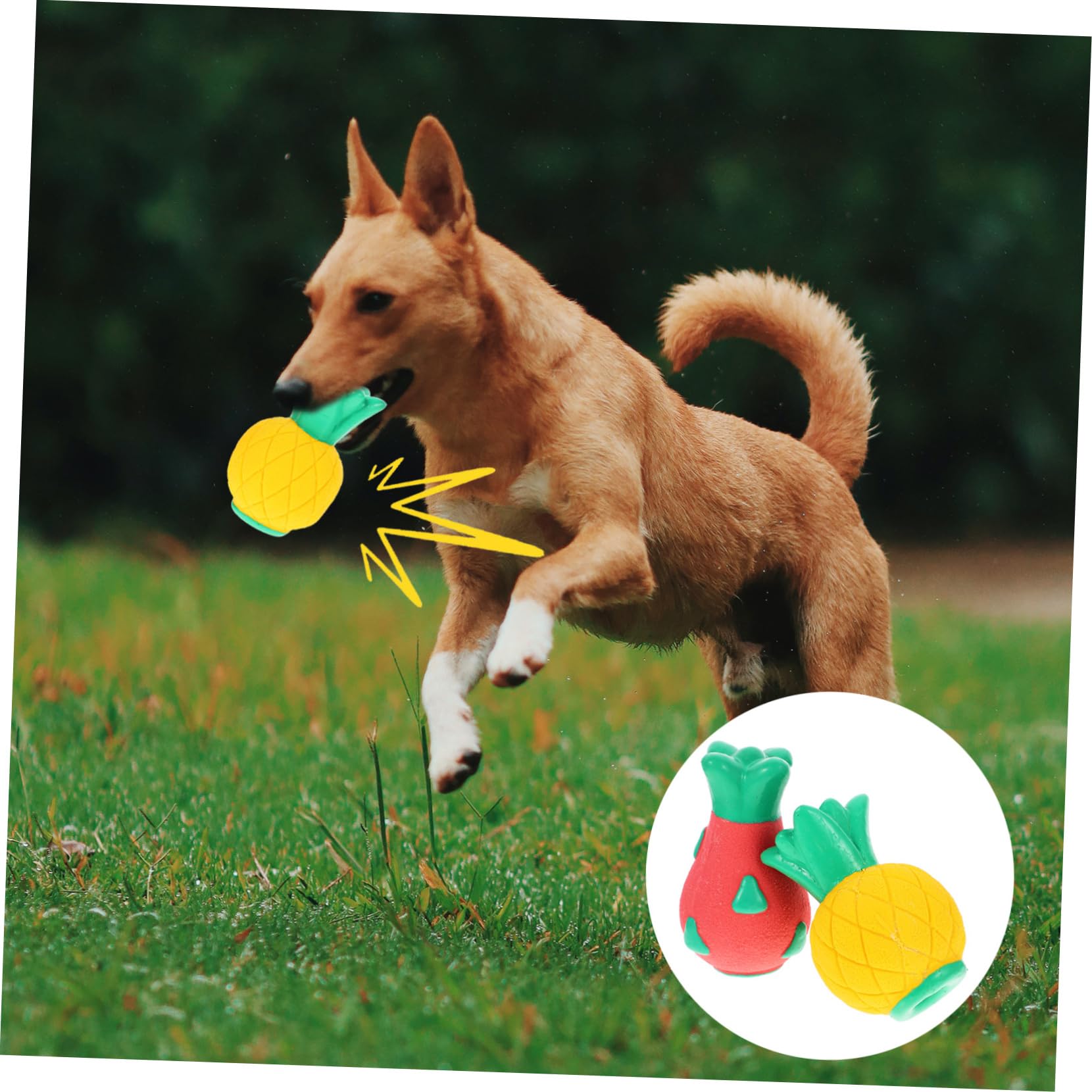 BESPORTBLE 8piezas Juguetes Interactivos para Cachorros Juguetes Molares para Perros Pequeños y Medianos Accesorios Adorables para Mascotas Sonido y Diseño De Frutas Piña y Pitaya