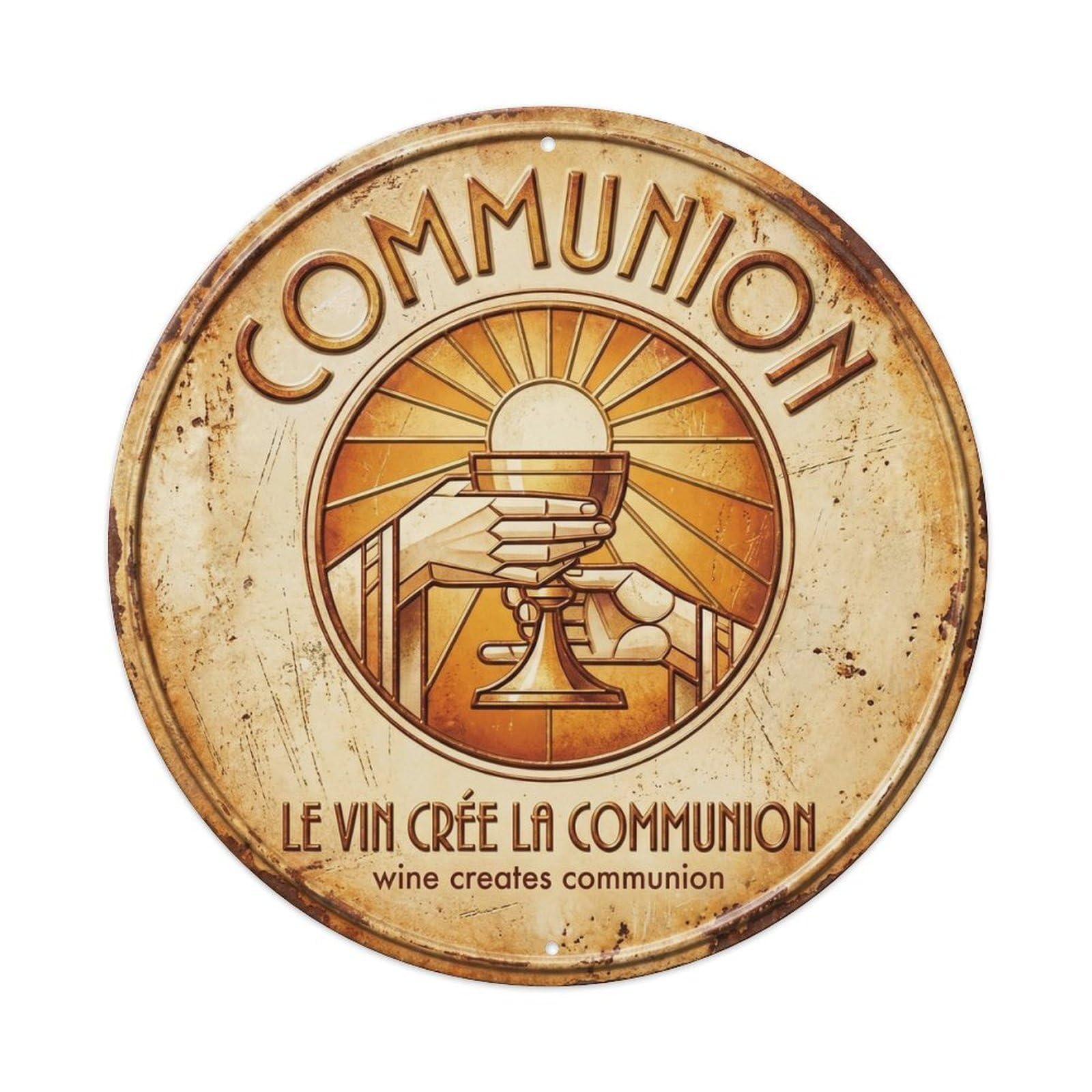 Communion Humorous Gathering Communion Metal Tin Sign