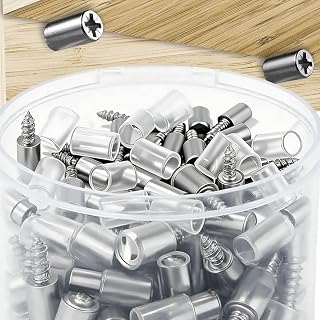 Cross Self-Tapping Screw with Rubber Sleeve Laminate Support Home Wardrobe Cabinet Glass Hard Nonslip Partition Nails,2.8cm (10Sets)