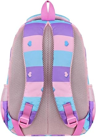 Çok Bölmeli FUN KIDS Okul Çantası, Beslenme Çantası ve Kalemlik Üçlü Set, Çok Renkli