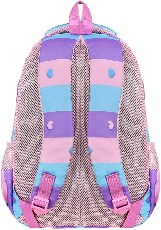 Çok Bölmeli FUN KIDS Okul Çantası, Beslenme Çantası ve Kalemlik Üçlü Set, Çok Renkli