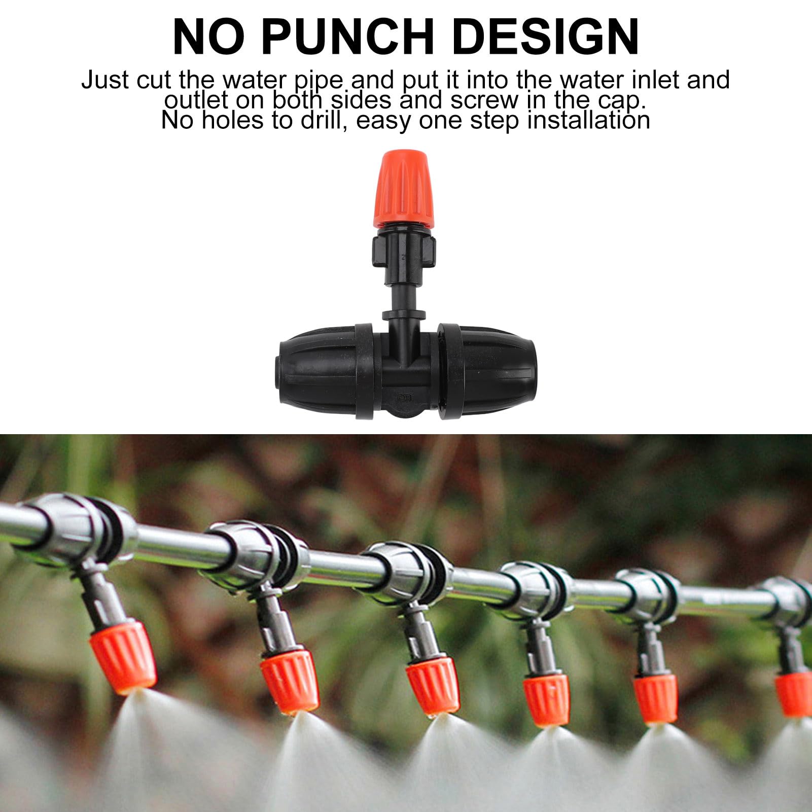 Kit di Irrigazione a Goccia, di Irrigazione per Piante con Tubo da 8/12 65,6 Piedi e Connettore Rapido, Attrezzatura di Irrigazione Automatica per Serra da Giardino, Aiuola
