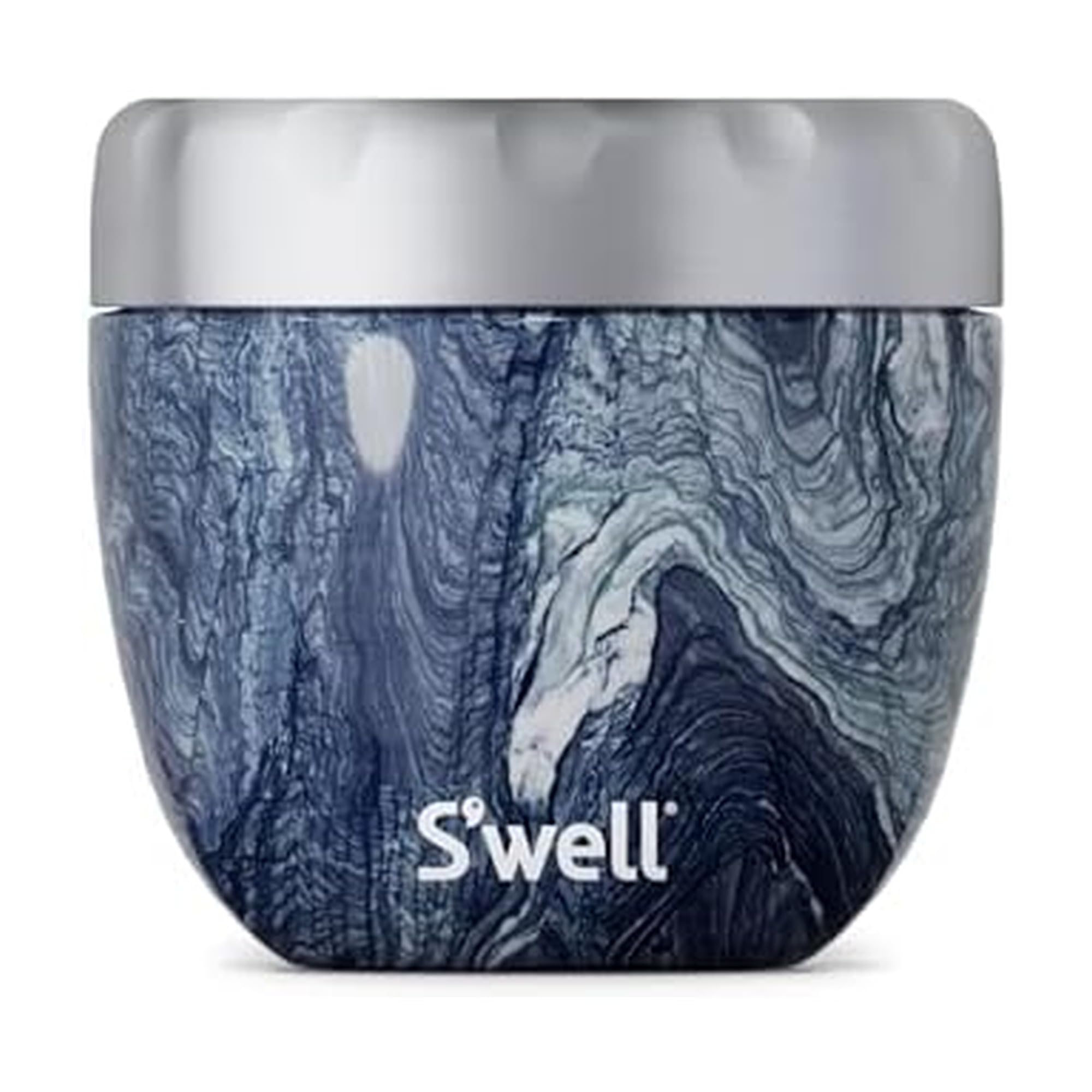 S'well Eats Stainless Steel Food Bowls, 21.5oz, Azurite Marble, Triple-Layered Vacuum-Insulated Containers Keeps Food Cold for 11 Hours and Hot for 7 hours, Condensation Free, BPA Free