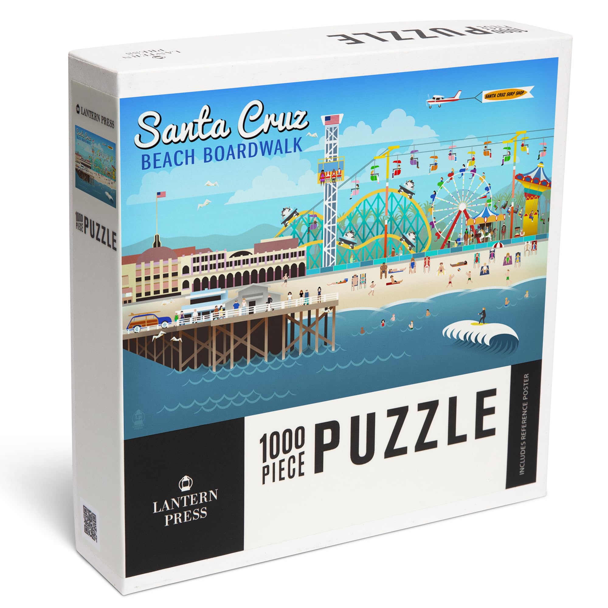 Amazon.com: Santa Cruz, California, Retro Scene (1000 Piece Puzzle