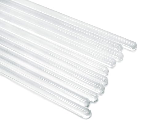 Miniatura 3 de EISCO 10 varillas de agitación de vidrio, 7.9 pulgadas, extremos redondeados, 0.236 in de diámetro, excelente para uso en laboratorio o hogar,