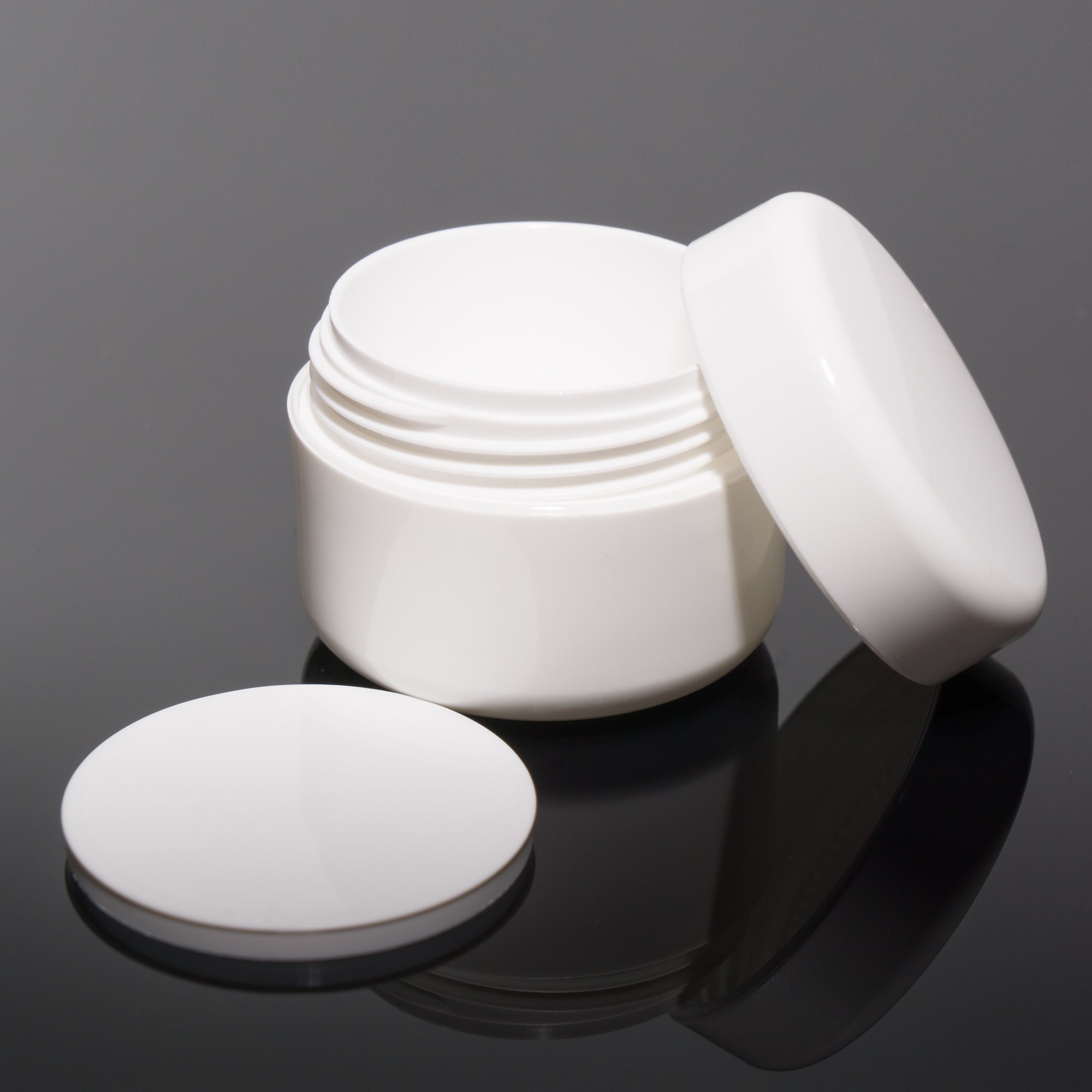 100x 15ml doppelwand Tiegel Weiss Leertiegel Cremedose Kosmetikdose leere UV-Gel Dose Leerdose Selbstabfüller Salbendose 100 Stück