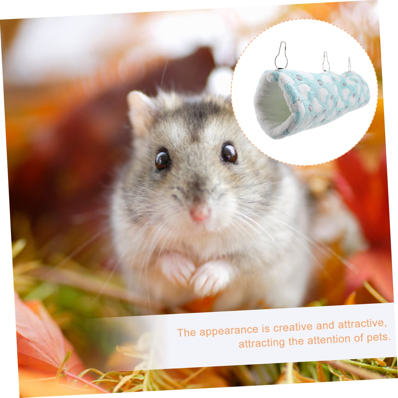 Mipcase Cozy Winter Warm Hamster Squirrel Tunnel Pet Sleeping Tunnel Hammock for Guinea Pigs Mice