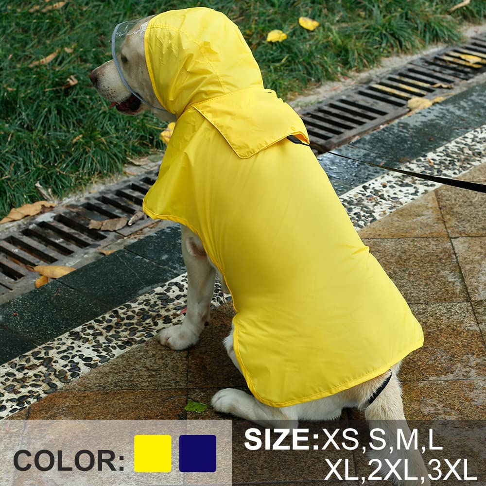 Chubasquero impermeable de nailon con capucha para perros pequeños y grandes