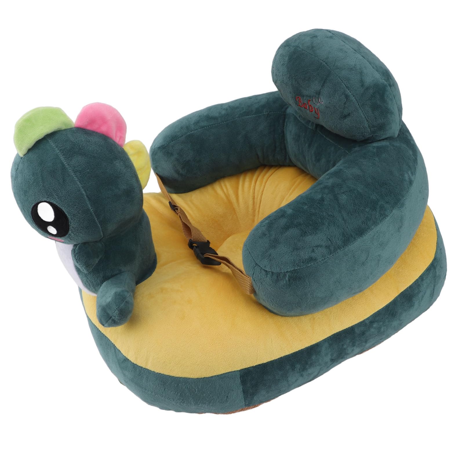 Lernstuhl Super Soft Plüsch einstellbarer Winkel tragbarer Baby -Stützsitz für Säuglinge Kleinkinder sicher bequemes stabiles Design (Grün)