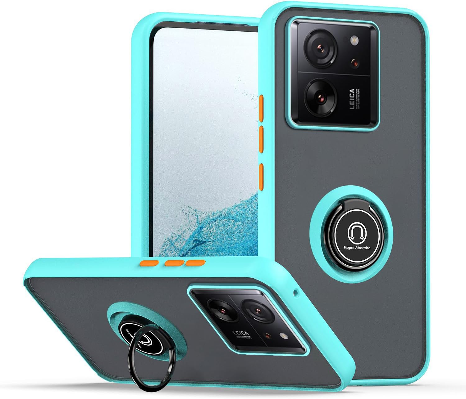XINYEXIN Custodia Per Xiaomi 13T / 13T Pro - Effetto Marmo Colorato Con Glitter, TPU Antiurto, Ricarica Wireless