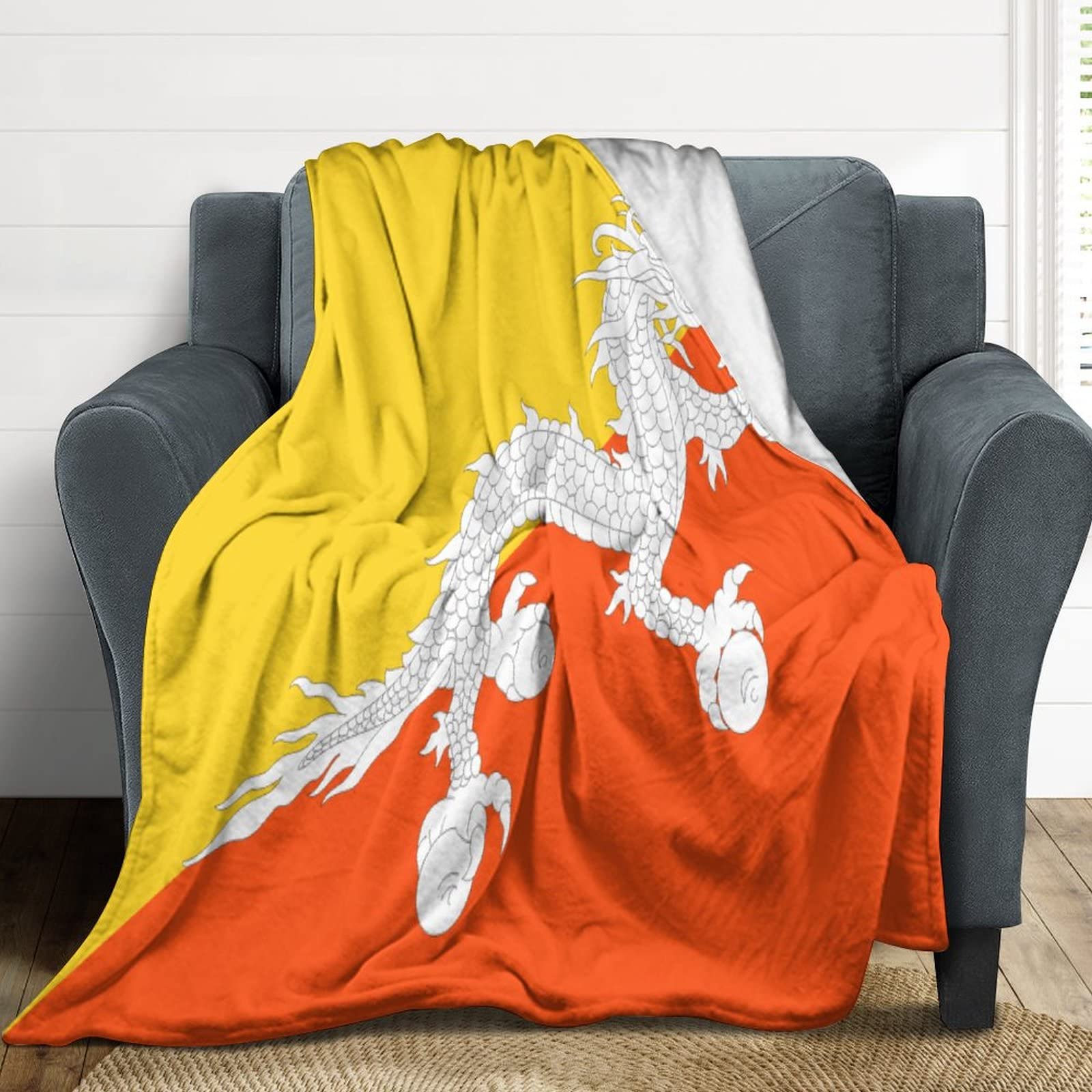 Couverture en flanelle Bhutan Funlucy plaid doux léger chambre et salon