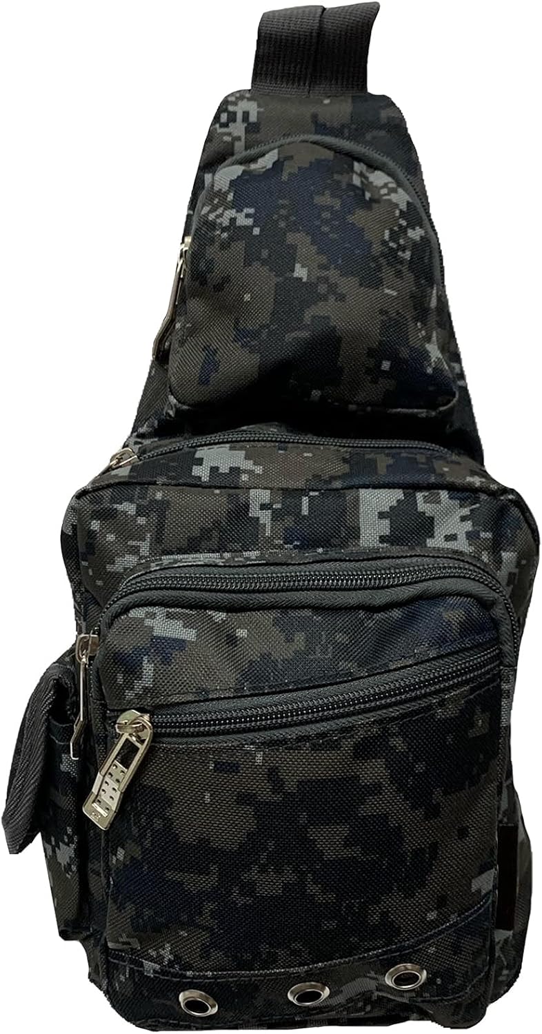 Gravity Trading Front Zipper Crossbody Adjustable Sling Bag - Olive