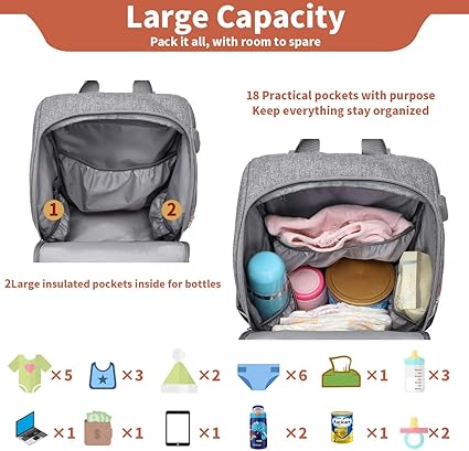 diaper bolsa with lots of compartments