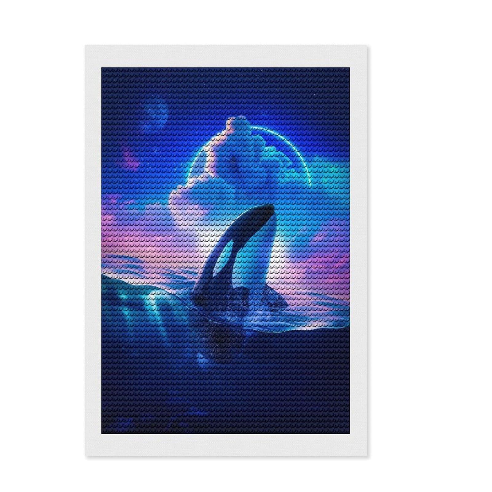 Junmoney Whats in Above The Sea Diamond Painting Set 8"x12", Festive Home Decor, with Tool Kit, Gift Idea, Thoughtful Present, Creative Hobby