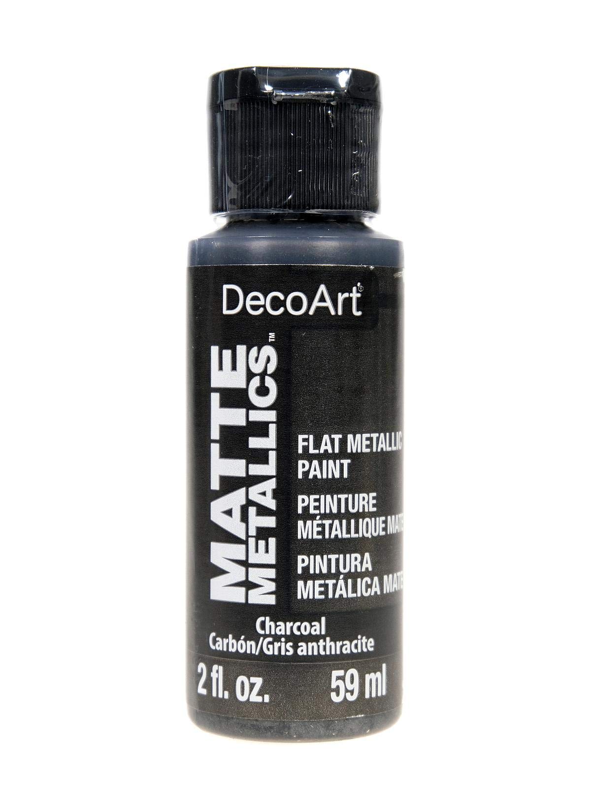 Deco Art Americana Acrylic Matte Metallics 2Oz-Charcoal