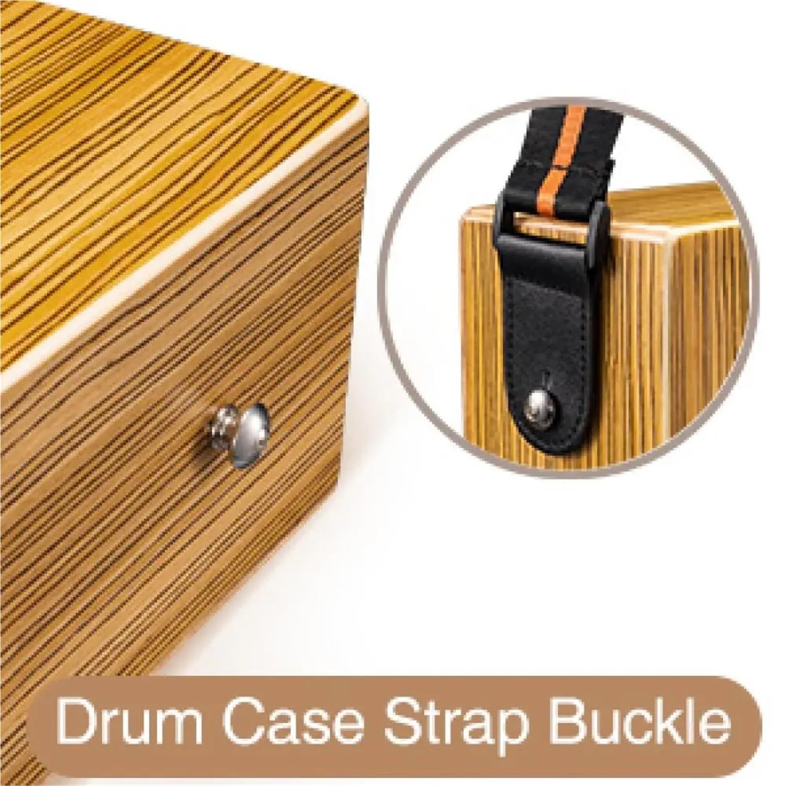 Cajon Cajon in legno con chitarra, strumento a percussione compatto in miniatura tracolla e borsa portaoggetti, tamburo musicale a mano