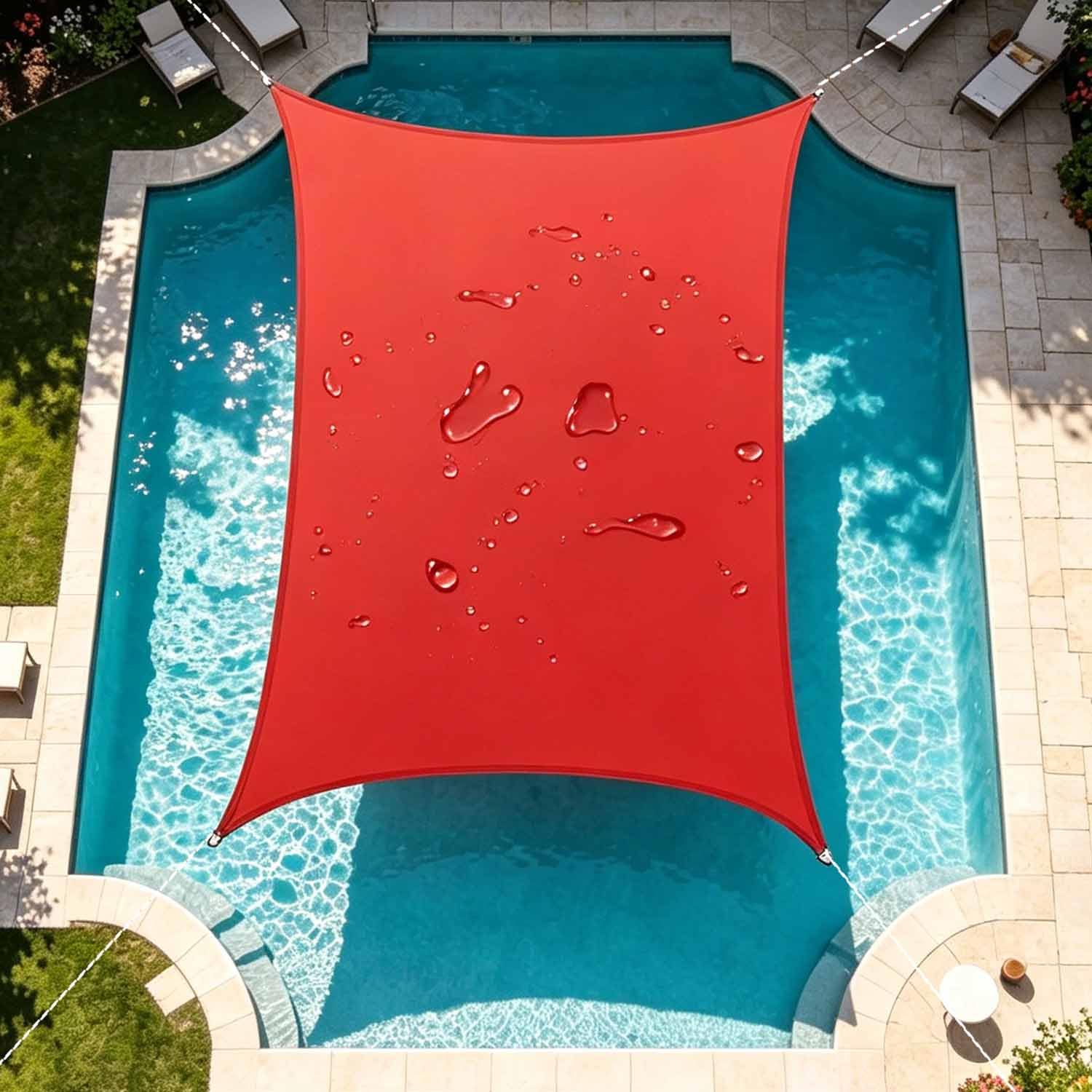Ffsaacol Rectangle Shade Sail, Sun Shade Sail Canopy Outdoor Patio, UV Protection Shades Sails with Ropes, for Backyard Patio Pergola Garden Deck(We Make Custom Size) A, 13x16ft/4x5m