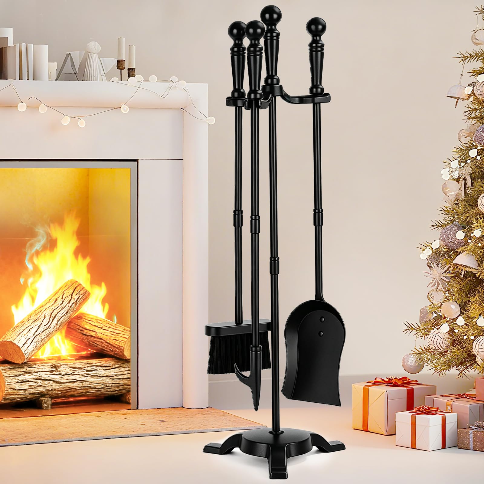 Amazon.com: FEED GARDEN 4-Piece Fireplace Tool Set with Stand