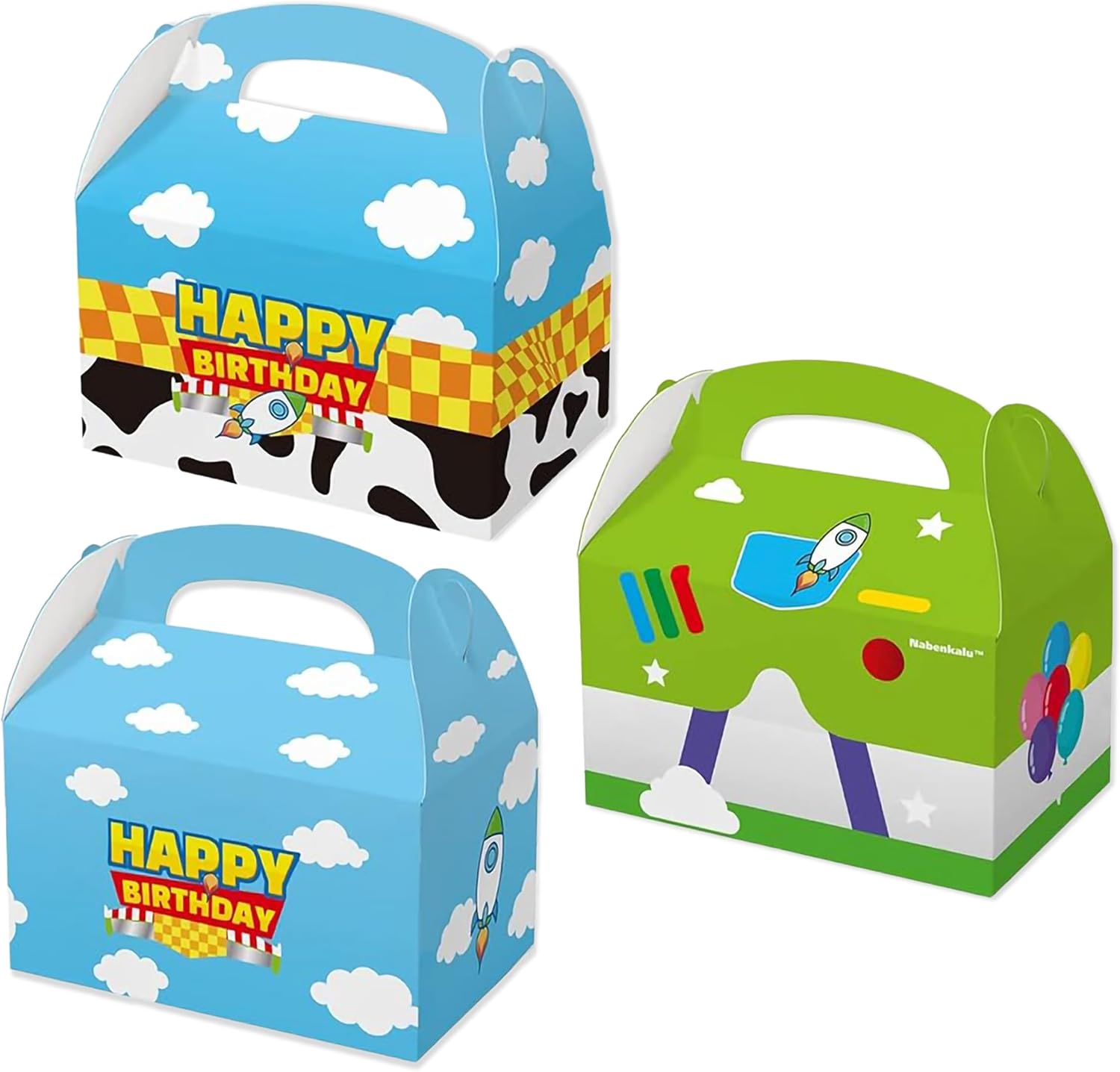 United-Unicorns 15 PCS Toy‑Inspired Cartoon Story Party Boxes – Gift Goodie Bags for Kids’ Toy‑Theme Birthday Decorations (Boys & Girls)