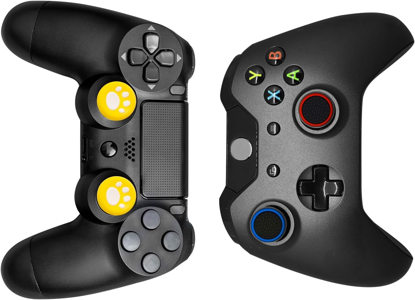 Sumind 36 Pieces Cute Cat Paw Replacement Thumb Grips Caps Cover Silicone Luminous Analog Controller Joystick Thumb Stick Cap Compatible with PS5 PS4 PS3 PS2 Xbox 360 Xbox One Controllers