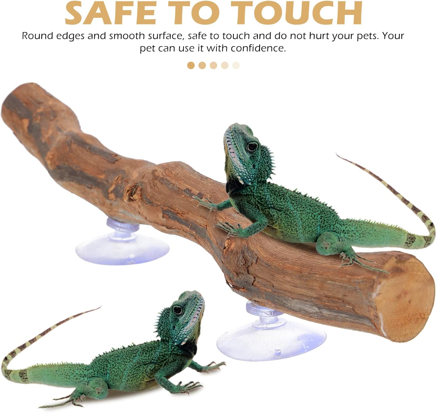 ibasenice Bearded Dragon Accessory Wooden Tree Branch Reptile Tree Branch Lizard Reptile Toy