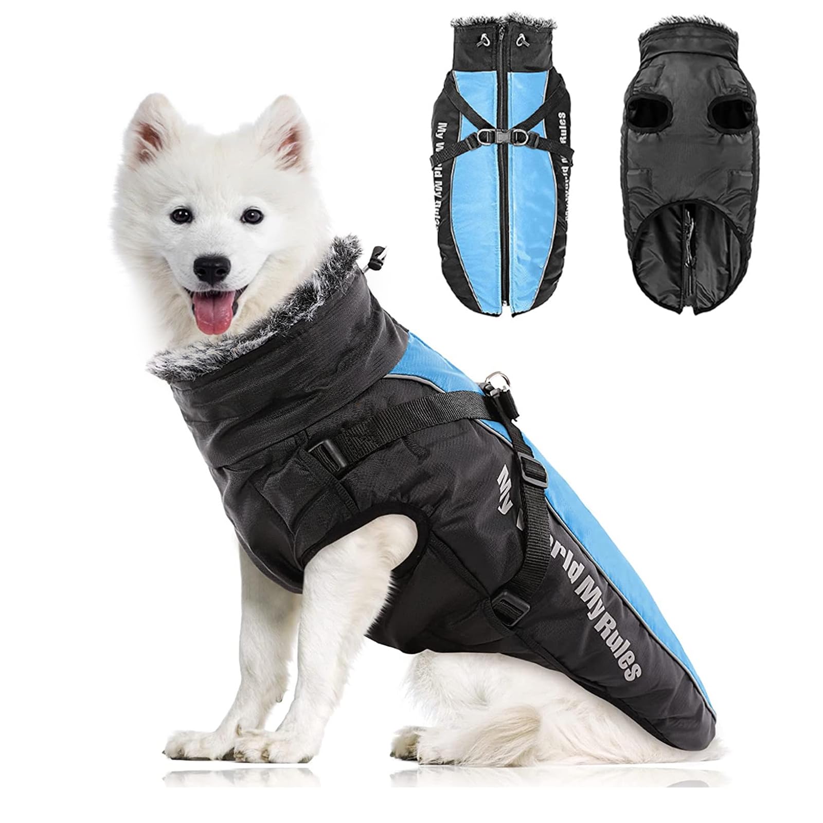 Manteau d'hiver pour chien chaud imperméable grand chien veste réfléchissante 4XL
